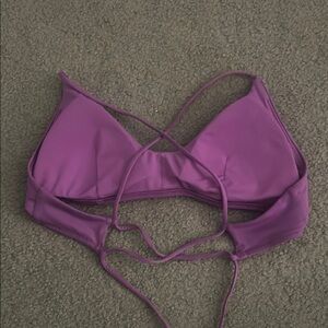 Purple Strappy Bikini Top